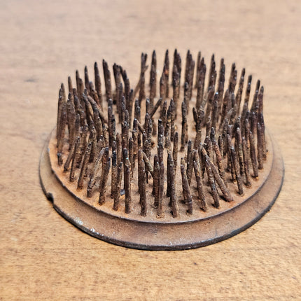 Vintage Cast Iron Spike Flower Frog
