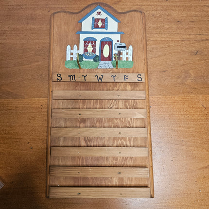 Vintage Wooden Perpetual Wall Calendar
