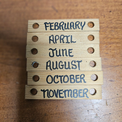 Vintage Wooden Perpetual Wall Calendar