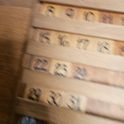 Vintage Wooden Perpetual Wall Calendar