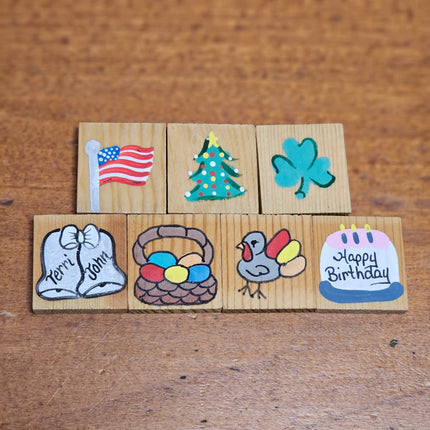 Vintage Wooden Perpetual Wall Calendar