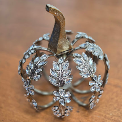 Decorative Gold and Rhinestone Pumpkin