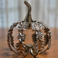 Decorative Gold and Rhinestone Pumpkin